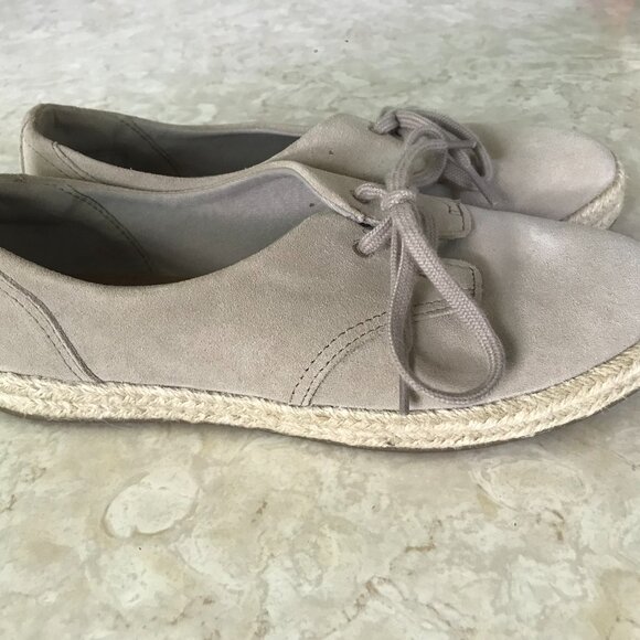 Clark's Collection Sz 8.5 Azella Jazlynn Natural Suede and Jute Sneaker - Picture 4 of 13